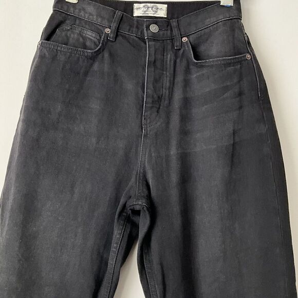 We The Free Curvy Button Fly Jeans Raw Hem Black Washed 29 - Picture 12 of 12
